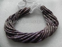Dumortierite Faceted Tyre Shape Beads